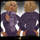 -SG- Helsinki Women's Sweater & Scarf Violet