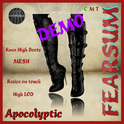 [FD] DEMO Apocolyptic Boots Black/Black