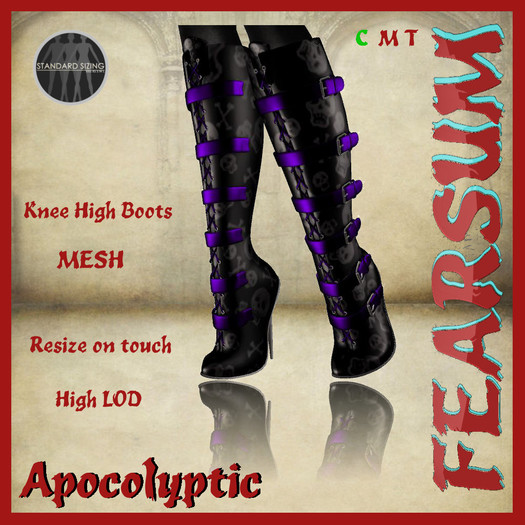 [FD] Apocolyptic Boots Black/Purple