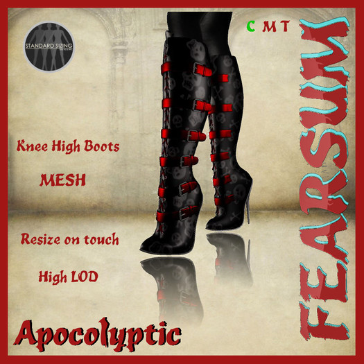 [FD] Apocolyptic Boots Black/Red
