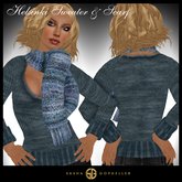 -SG- Helsinki Women's Sweater & Scarf Blue