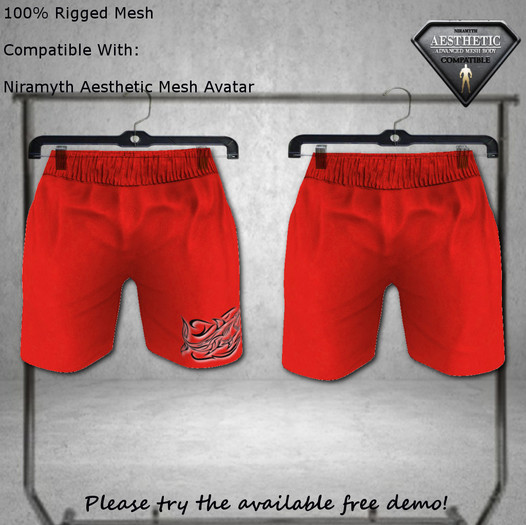 F.A.D NIRAMYTH AESTHETIC Shorts - Red Duo Pack