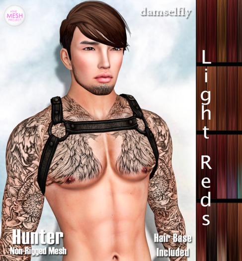 *~*Damselfly*~*Hunter Non-Rigged Mesh Light Reds