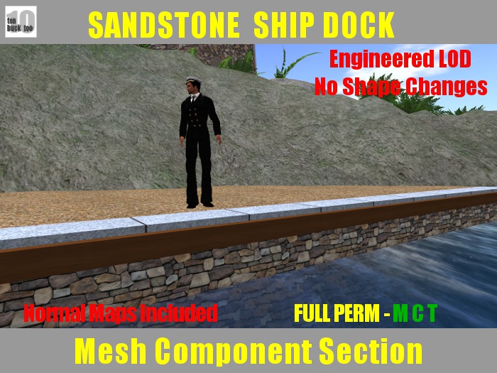 Ranch Sandstone Wall Section w/ Granite Cap