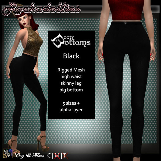 C&F Rockadollies Booty Pants - Black