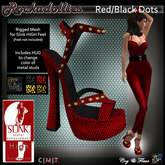 C&F Valentina Corset & Skirt - Red/Black