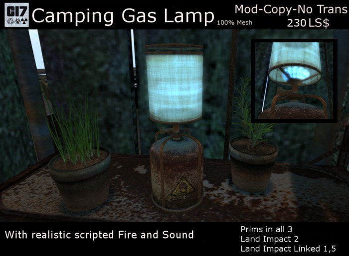 C17 Camping Gas Lamp ( dirty & wasted )