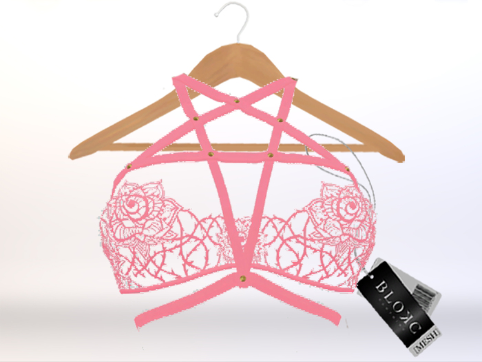 BLOKC Rose Lace Lingerie Set - Coral