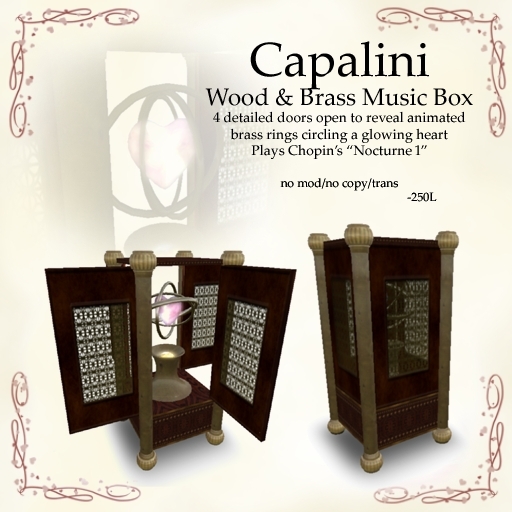 Brass & Wood Music Box