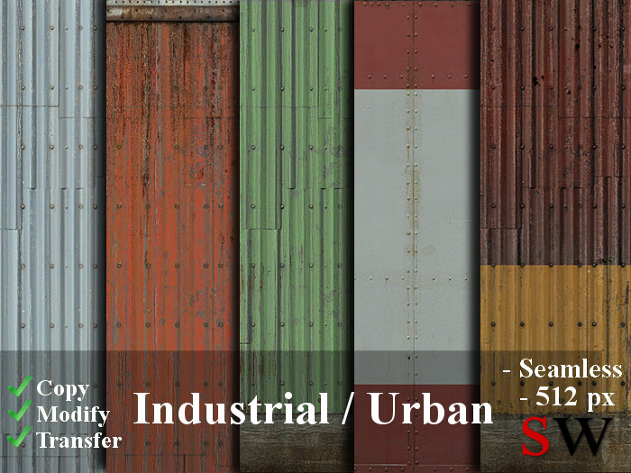 -SW- Seamless Industrial/Urban Texture Pack -512-