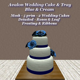 Avalon Wedding Cake Blue & Cream