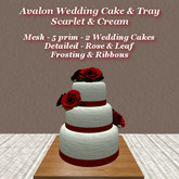 Avalon Wedding Cake Scarlet & Cream