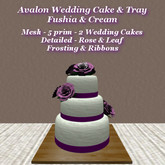 Avalon Wedding Cake Fushia & Cream