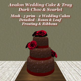 Avalon Wedding Cake Dark Choc & Scarlet