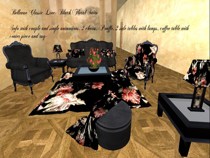 Bellevue Classic Line - Black Floral Suite