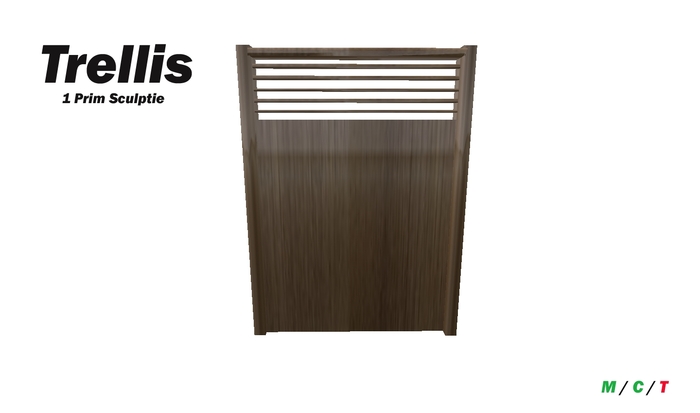 Garden Trellis / Fence ... Lite colored wood  (1L)