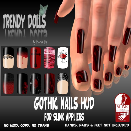 ::*TD*:: Halloween Nails HUD for Slink Appliers