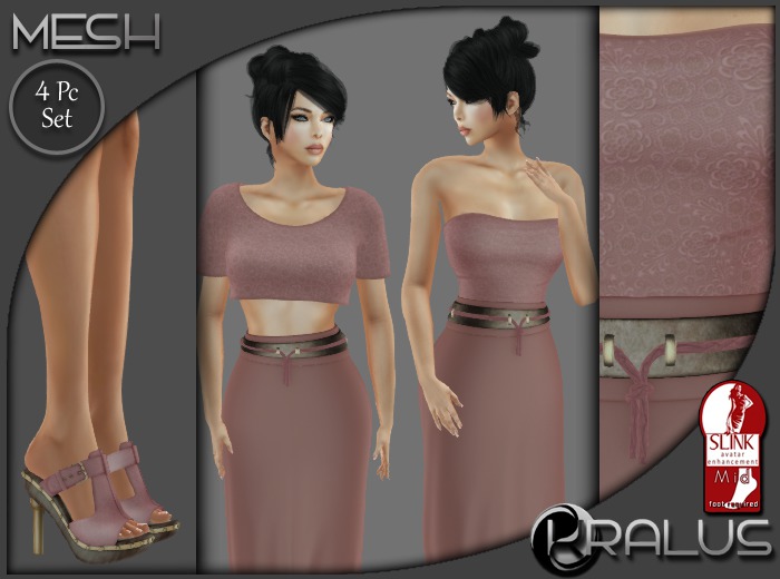 ::KRALUS:: Mesh : Primrose : Dusty Rose 