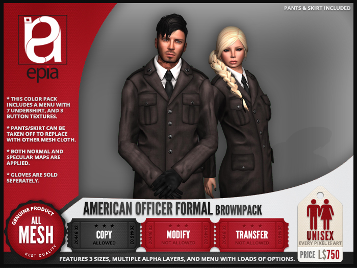 (epia) - American Officer Formal BROWNPACK V2