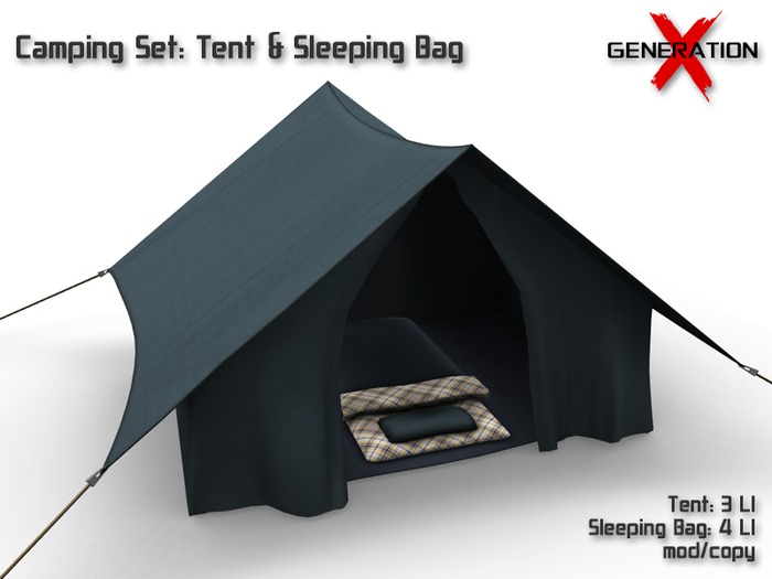 [ GENERATION X ] Set: Camping Tent & Single Sleeping Bag - sand