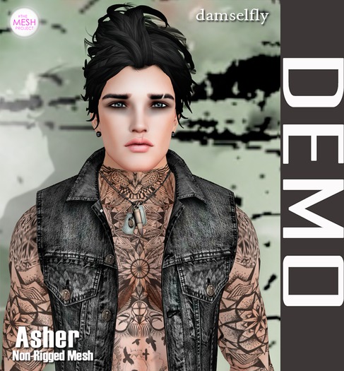 *~*DEMO*~*Damselfly*~*Asher Non-Rigged Mesh