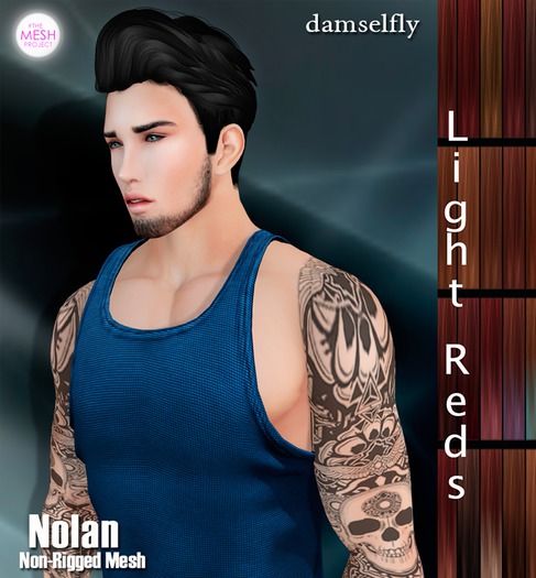 *~*Damselfly*~*Nolan Non-Rigged Mesh Light Reds