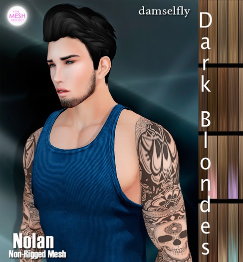 *~*Damselfly*~*Nolan Non-Rigged Mesh Dark Blondes