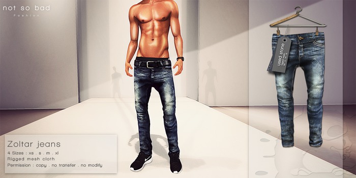 not so bad . mesh . ZOLTAR jeans . used stone