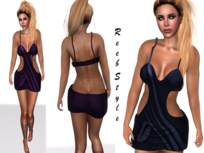 105-Reeb Style Laila Purple &Blue Dress