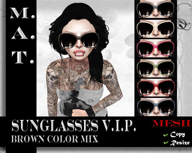 M.A.T. Sunglasses V.I.P. Brown Color Mix