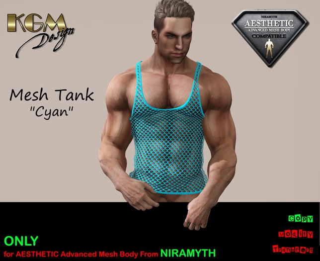 KGM Design - '"Cyan" Fishnet Tank