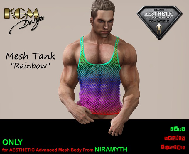 KGM Design - "Rainbow" Fishnet Tank