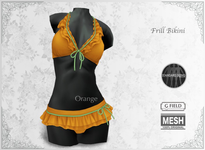 *GF* Frill Bikini -orange- BOX