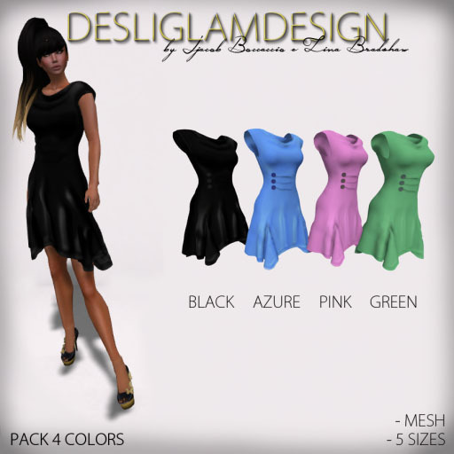 Desli GLAM Design - Silk Dress 4 colors