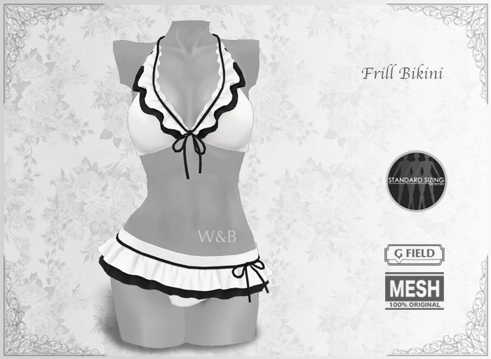 *GF* Frill Bikini -W&B- BOX