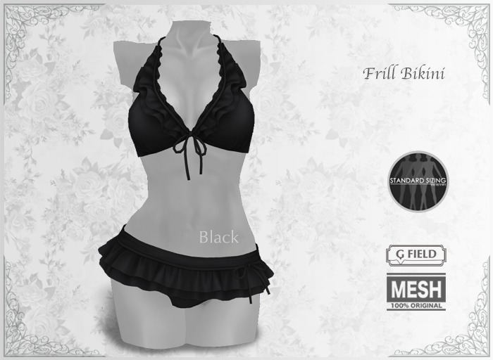 *GF* Frill Bikini -black- BOX
