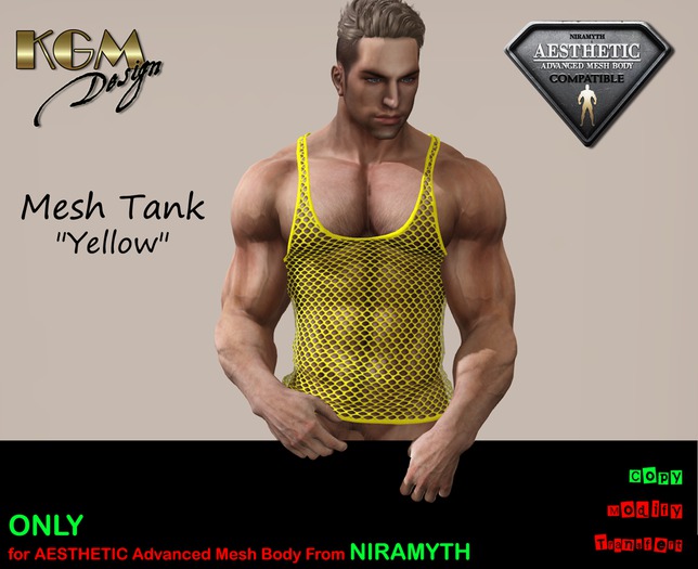 KGM Design - Yellow Fishnet Tank
