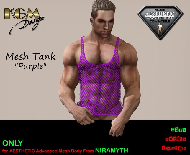 KGM Design - Purple Fishnet Tank