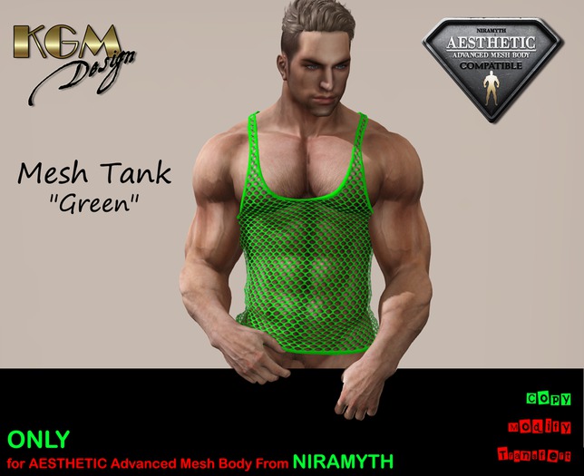 KGM Design - Green Fishnet Tank