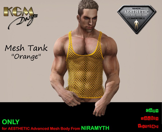 KGM Design - Orange Fishnet Tank