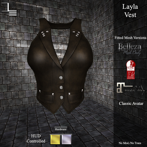 DE Designs - Layla Vest - Old Leather