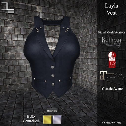 DE Designs - Layla Vest - Blue Fabric