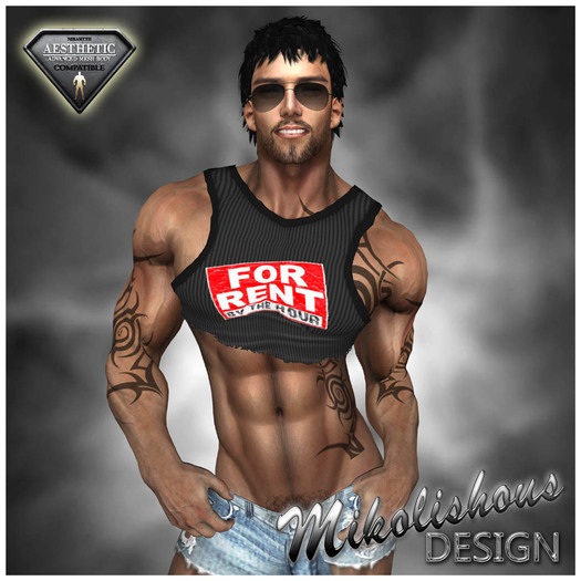 Mikolishous Designs-Torn Tank Black- For Rent 