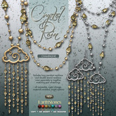 EarthStones Crystal Rain Jewelry Set - Champagne (wear me)