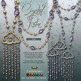 EarthStones Crystal Rain Jewelry Set - Lilac (wear me)
