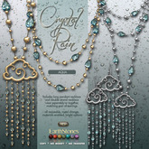 EarthStones Crystal Rain Jewelry Set - Aqua (wear me)