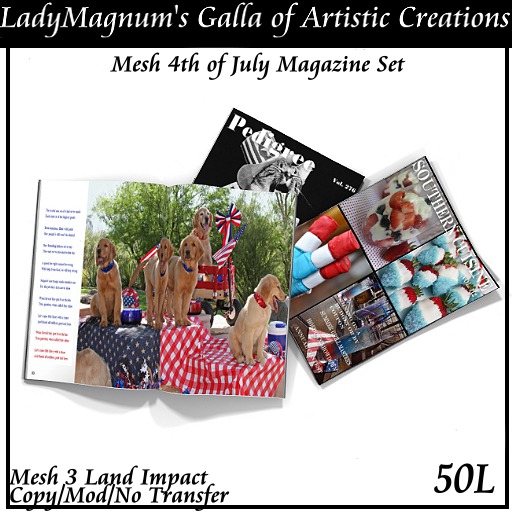 LadyM's Mesh 4th of July Magazines Set No 21