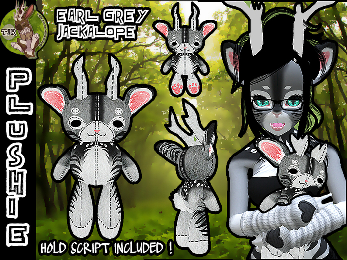JACKALOPE PLUSHIE { Grey }