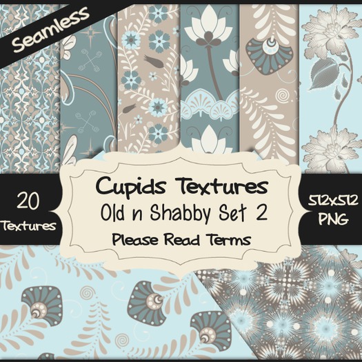 *Cupids Textures * 20 OLD N SHABBY SET 2