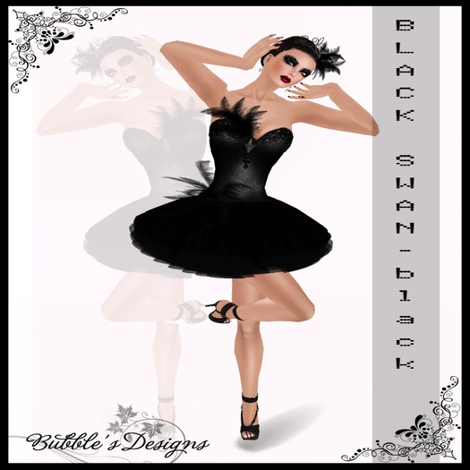 Bubble's Designs-BLACK SWAN-BLACK